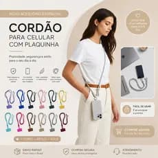 Cordão para Celular Fino Premium Universal Ajustável Compatível com Todas as Capinhas Hiddra Carry+