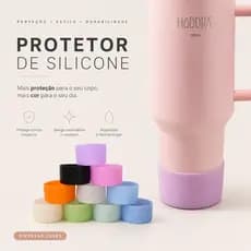 Protetor de Silicone para Garrafa e Copos Base 7,5cm Brilhante Antiderrapante Capa Protetora