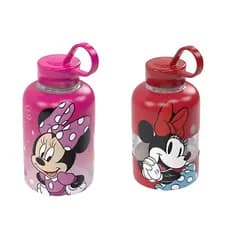 Mini Garrafinha Cilíndrica Da Minnie Plástico 280ml- Plasutil