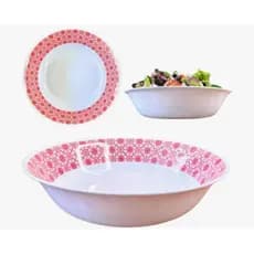 Saladeira Tigela Bowl Redondo em Melamina Decorada 25cm – Cores Sortidas | 1 Unidade