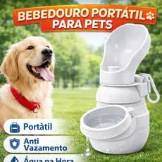 Bebedouro Portátil para Cachorro e Gato Dobrável Silicone Antivazamento Garrafa Água Pet Passeio Viagem