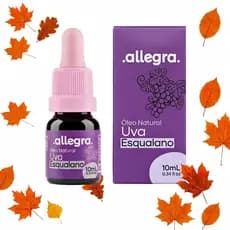Óleo Facial Allegra Uva e Esqualano 10ml Tratamento Natural