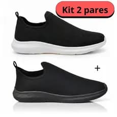 Tênis Feminino Meia Confortável Kit 2Par Tênis Masculino Academia Caminhada  Casual Envio Imediato