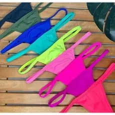 Calcinha de Marquinha Fio Dental Bronze parte de baixo moda praia de biquínis todas cores Premium
