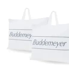 Kit 2 Travesseiros Toque De Pluma Buddemeyer 50x70cm Algodão Cetim 233 Fios Branco