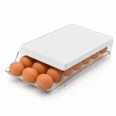 Porta Ovos Bandeja Dispenser Rolante Organizador de Geladeira 21 Unidades Ou
