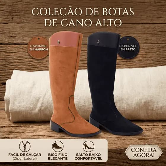 Bota Texana Feminina Solado EVA Microexpandido - Elegância e Qualidade