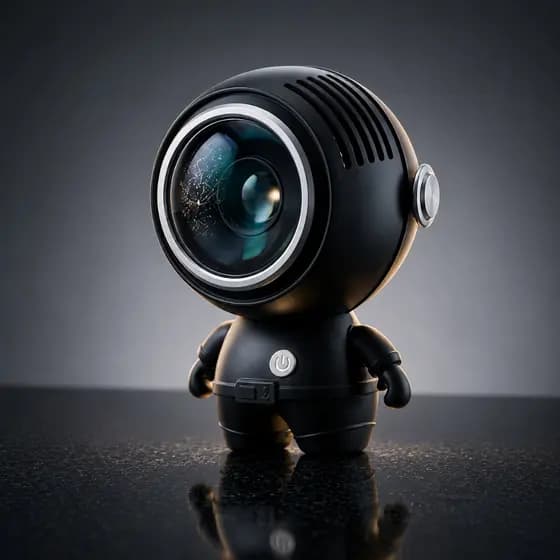 Mini Ventilador Astronauta Portátil USB Recarregável Sem Fio Robô De Mesa E Mão