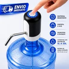 Bomba Elétrica Para Galão de Água Recarregável USB Automática 5L 10L 20L