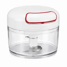 Mini Processador Manual Triturador de Alimentos 2 Lâminas Inox Pica Alho Cebola Legumes