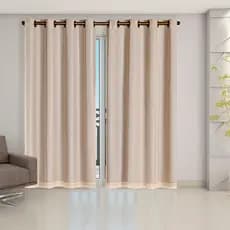 Cortina Blackout PVC Cinza com Voil Liso Bloqueia Luz