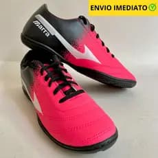 Chuteira Pink SOCIETY FUTSAL ENVIO RÁPIDO Tênis Reforçada Costurada Quadra Campo Unissex Rosa PROMOÇÃO