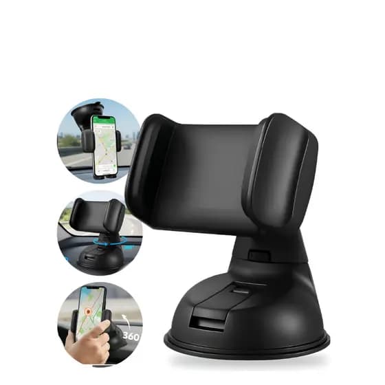 Suporte Celular Veicular Ventosa 360 NAILS BRASIL Painel Vidro Universal