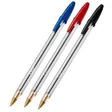CANETA BIC 10 UN   CRISTAL PONTA MEDIA AZ/PTA/VM UN.