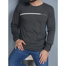 Camiseta manga longa masculino camisa blusa sem capuz basico estampada life