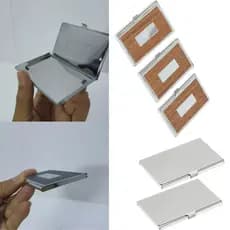 Kit 3 Porta Cartão de Visita em Metal Alumínio - Cartão 6578