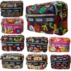 Bolsa Pochete Multi-funcional de Cinto e Com Alça auxiliar Para Ombros Estampada Colorida B-697