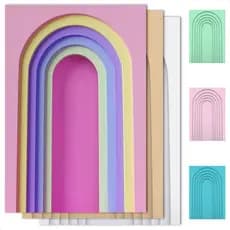 Painel Retangular Ripado Arco 3D de Festa Vertical Sublimado Em Tecido 1,50x2,20 - Vários Modelos