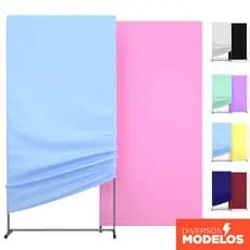 Capa Painel Retangular 2x1m Dupla Face Cores Lisas Decoração Festa Tecido Sublimado Veste Fácil