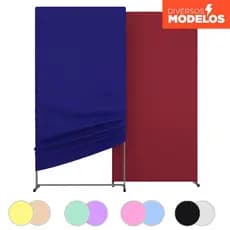 Capa Painel Retangular 2×1m Dupla Face Duas Cores Lisas Tecido Sublimado Decoração Festa Veste Fácil