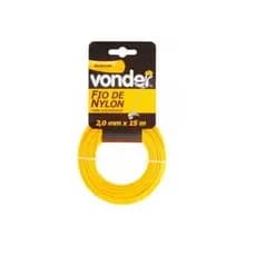 Fio Nylon Roçadeira 2.0mm X 15 Metros Redondo Vonder