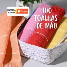 Kit 100 Toalhas Mão Social Toalhinha Artesanado Bordado Escola Doação Lancheira Criança Lavabinho