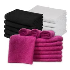 Kit 20 Toalhas De Rosto Para Salão - Laune Haus Resistente Algodão Alta Absorção