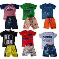Kit Sortido 8 Peças de Roupas Infantil Menino 4 Camisetas + 4 Bermudas - Promoção - Kit com 4 Conjuntos de Roupa Infantil Menino- conjunto infantil Bebê..
