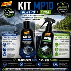 Kit Antiembaçante + Cristalizador De Vidros Mundial Prime 100ml Para Vidros de Carros Cristalização