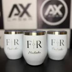 Kit 19 Copos cuia térmico personalizado a laser p/ casamentos, festas