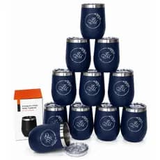 KIT 12 copo cuia 360ml térmico personalizado a laser