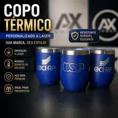 Kit 85 copo térmico 360ml personalizado a laser para casamento