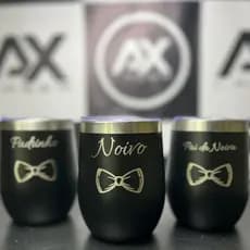Kit 5 Copo cuia 360ml personalizada a laser para casamento