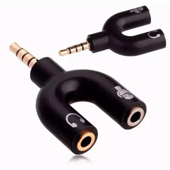 Adaptador Splitter P3 Headset Fone Microfone P2 / P3 Áudio