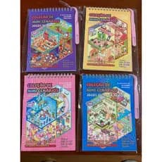 Adesivos 3D 8 Cenários para Montar Seu Mini Mundo Atividade DIY Infantil  19x13.5cm