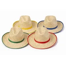 Kit 4 Chapéus Palha Festa Junina Country Adulto Cor Variadas