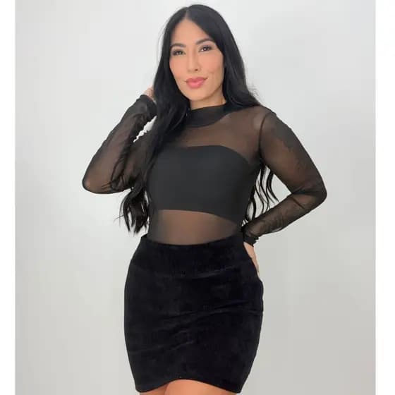 Mini Saia Feminina Veludo Canelado Curta Cintura Alta Confortável Básica Inverno