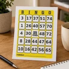 Cartela Bloco De Papel Bingo Números Grandes  jogo Para Eventos e Festas de Escola Reunião em Família 96 Folhas