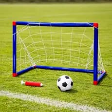 Kit Gol Mini Trave de Futebol Completo com Rede, Bola e Bomba Brinquedo Esportivo Fácil de Montar e Super Divertida ⚽