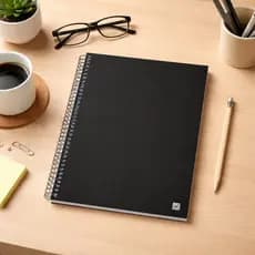Caderno Universitário Espiral Preto 1 Matéria Capa Dura 70 Folhas Organização Escolar P/ Anotações e Resumos Prático