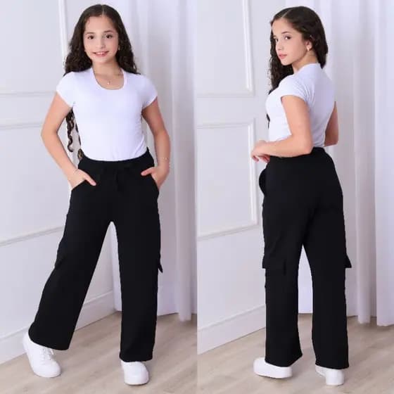 Calça Cargo Juvenil  super confortável e estiloso