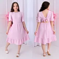 Vestido infantil Menina Manga curta Princesa 6 ao 14 verão Black Friday