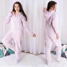 Pijama  infantil de inverno com Capuz –Ultra  Soft Peludinho Super Quentinho