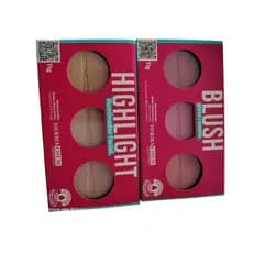 Kit Paleta Dermachem Blush & Iluminador 3 Cores | Glow Natural + Alta Pigmentação