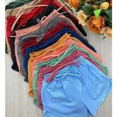 Kit 4  Short Curto Malha Canelada  Moda Verão Promoção