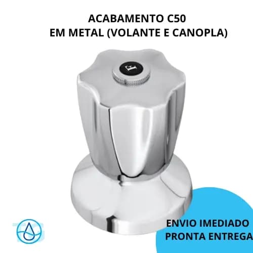 Acabamento em ¨Metal¨ Para Registro de Chuveiro ou Geral Modelo C50 **PADRÃO DECA**