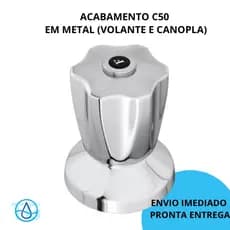 Acabamento em ¨Metal¨ Para Registro de Chuveiro ou Geral Modelo C50 **PADRÃO DECA**