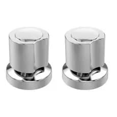 Kit 2 Pçs de Acabamento C40 Luxo Para Registro Chuveiro 1/2 ou 3/4 Polegadas Metal Pressão Gaveta Banheiro (PADRÃO DECA)