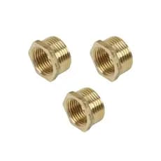 Kit 03 Buchas De Redução Em Metal 3/4 X 1/2 Latão Amarelo
