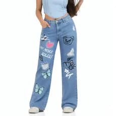 Calça Jenas Wide Leg Infantil e Juvenil Menina